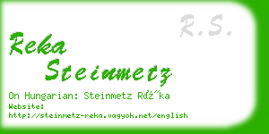 reka steinmetz business card